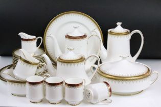 Paragon 'Athena' tea, coffee & dinner service to include 2 coffee pots & covers, teapot & cover, 2