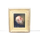 Continental School, portrait of a bearded man, oil on canvas, 36 x 29cm, gilt framed
