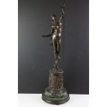 After Giambologna, late 19th Century Grand Tour patinated bronze figure depicting Delilah or Fortuna