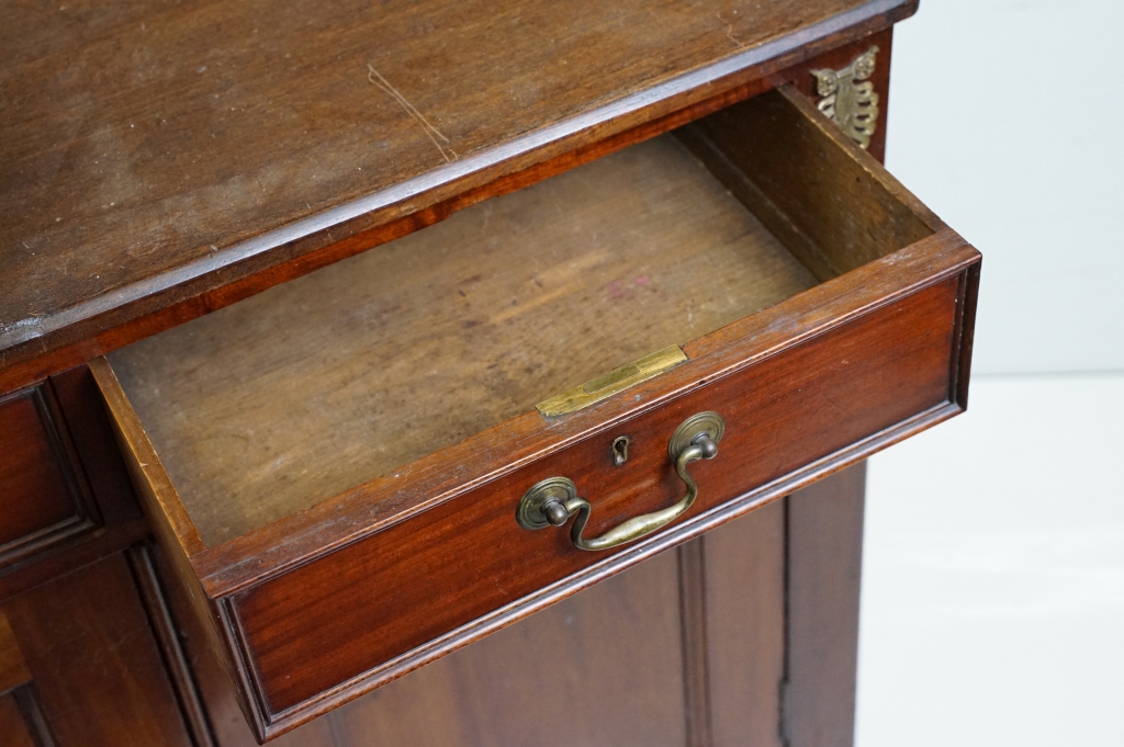 19th century Mahogany Side Cabinet with two drawers over two cupboard doors, 90cm long x 47cm deep x - Image 5 of 8