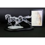 Swarovski Silver Crystal 'The Wild Horses' ltd edn figure group, designed by Martin Zendron -