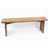 Provincial French Farmhouse Cherrywood Bench, 137cm long x 48cm high