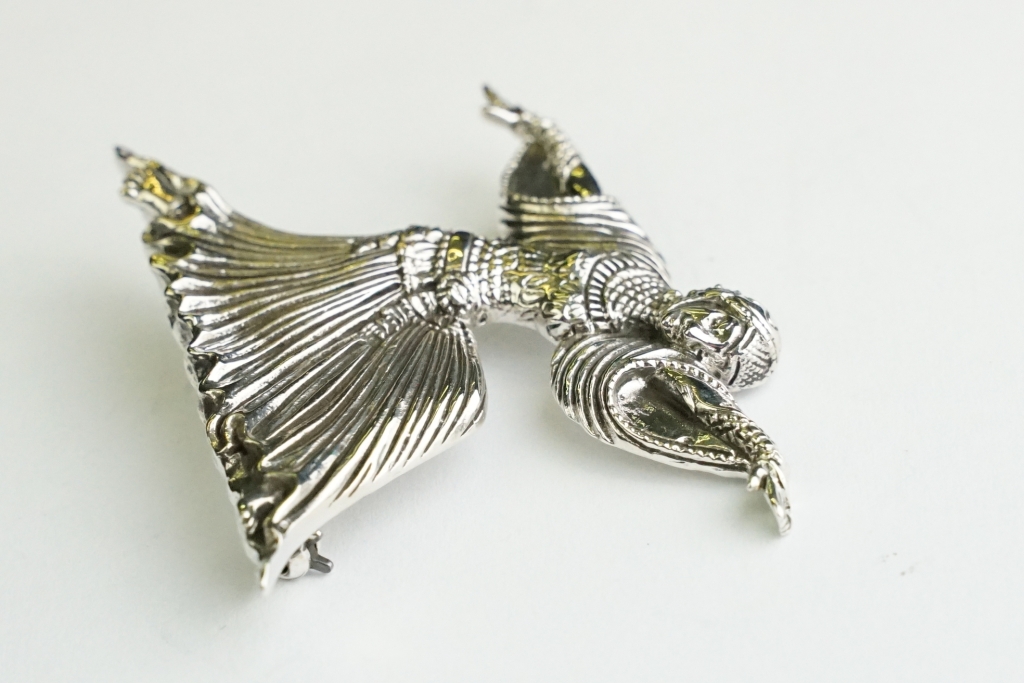 Silver Art Deco style Figural Brooch - Image 2 of 3