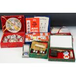 A group of Chinese collectables to include miniature tea set, painting set, seal, ink stamps ..