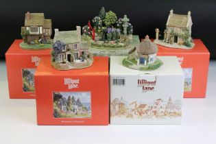 15 Boxed Lilliput Lane cottages to include Cats Coombe Cottage, Grandma Batty's Tea Room, Fragrant