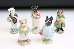 Five Beswick 'Beatrix Potter' porcelain figures to include Pig-Wig, Ginger, Susan, Pickles & Simpkin