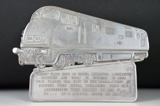 Limited Edition cast Aluminium Plaque depicting a Warship Class 2200 Diesel Hydraulic Locomotive &