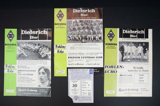 Football Programmes - Borussia Monchengladbach v Arsenal friendly programme played 30th July 1968 (