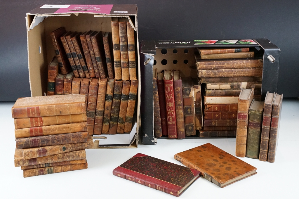 Antiquarian - Collection of 18th and 19th Century leather bound books to include Walpole's