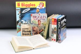 Collection of Biggles books by W E Johns to include Biggles Forms a Syndicate, Biggles and the