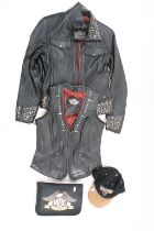 Ladies Harley Davidson leather jacket & waistcoat, together with a Harley Davidson cap and H.O.G (