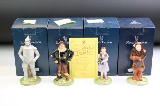 Royal Doulton 'The Wizard of Oz Collection' set of four boxed porcelain figures, to include Dorothy,