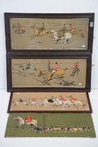 Four Cecil Aldin (1870 - 1935) horse racing pictures, to include: ' The are Running-Go-Hark ',