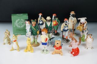 Assorted Beswick ceramic figurines to include Winnie the Pooh figurines including Winnie,