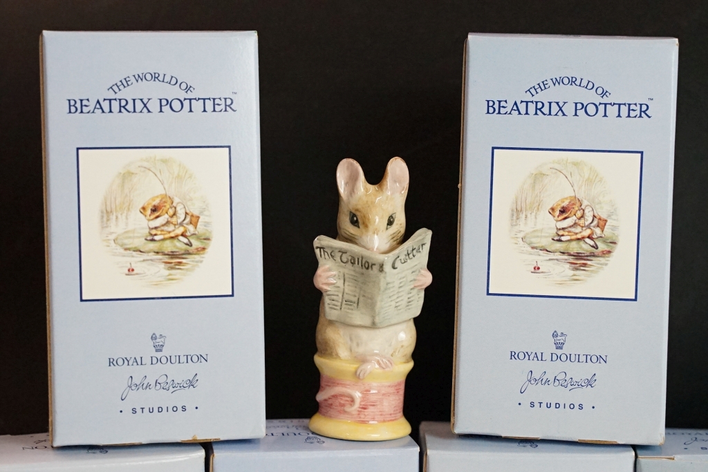 Fifteen Beatrix Potter Beswick ceramic figurines, all in their original boxes. Measures approx 10. - Image 12 of 13