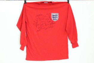 England World Cup 1966 Replica Shirt / Jersey signed by twenty one members of the squad including