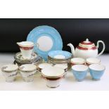 Collection of 20th century tea sets / part tea sets to include Coalport 'Ming Rose', Wedgwood (