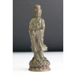 An ornamental Chinese bronze buddhist figure.