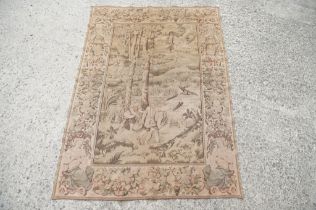 Machine Tapestry Flemish style Panel depicting a Hunting Scene, 219cm x 148cm