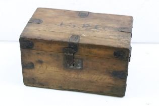 Pine tack box, 53cm wide x 30cm high