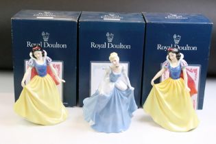 Three boxed Royal Doulton 'The Disney Princess Collection' ltd edn porcelain figurines to include