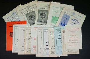 Football Programmes - 16 Welsh football programmes from the late 1950s to the early 1960s to include