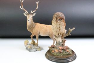 Two Country Artists resin sculptures to include Red Deer Stag - Majestic Presence (CA05482) and