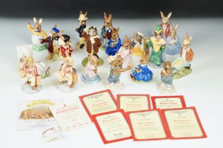 Eighteen assorted Royal Doulton Bunnykins figurines to include Father Bunnykins, Airman, Artist,