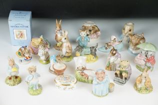 Twenty assorted Royal Albert and Beswick Beatrix Potter ceramic figurines to include Benjamin ate