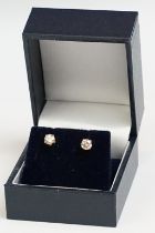 Pair of 18ct Yellow Gold Diamond Stud Earrings of 60 points