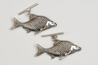 Pair of Silver Fish Cufflinks