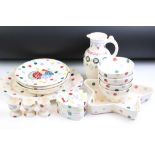 Group of Emma Bridgewater 'Polka Dot' ceramics, 12 pieces, to include a 'Spring Chickens' medium