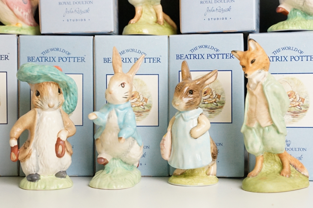 Fifteen Beatrix Potter Beswick ceramic figurines, all in their original boxes. Measures approx 10. - Image 6 of 13