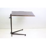 Early 20th century ‘ Peter Pan ‘ Paragon Adjustable Reading Table, raised on an adjustable metal