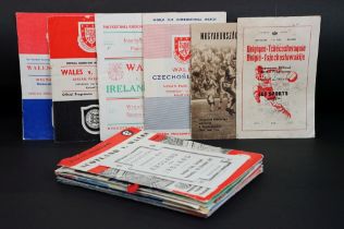 Football Programmes - 35 Programmes featuring the Home Nations from 1957 to the late 1960s plus a