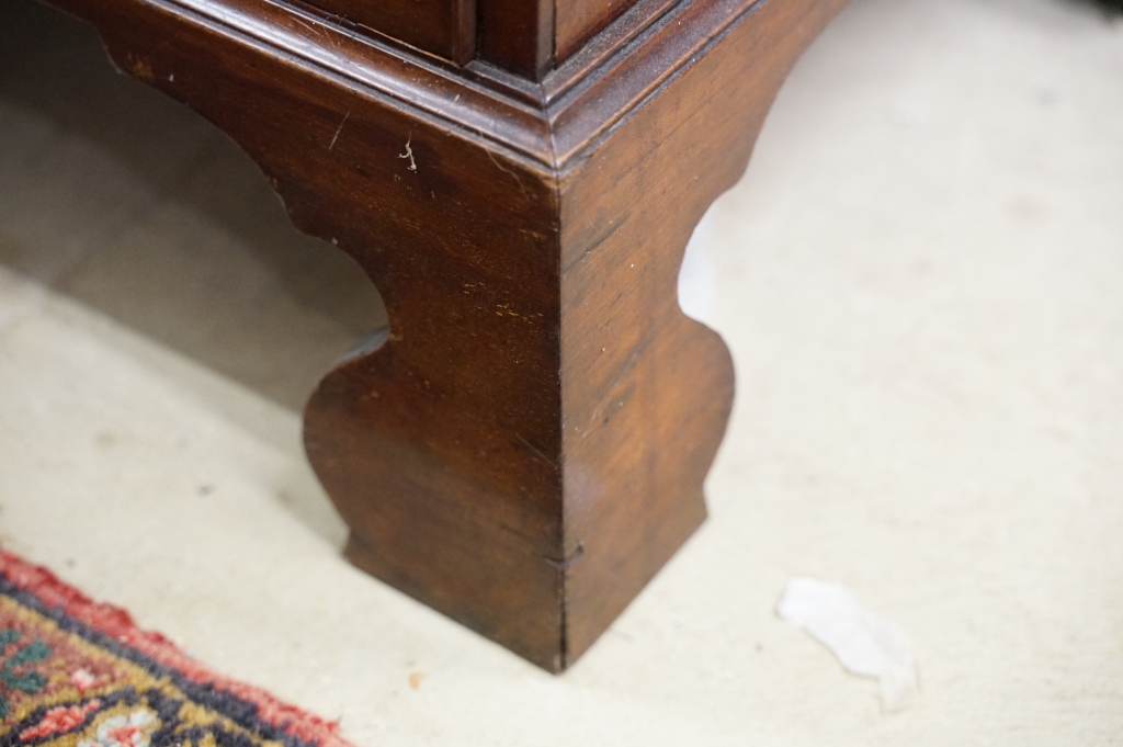 19th century Mahogany Inlaid and Cross-banded Bureau, the fall front opening to a fitted interior, - Image 11 of 12