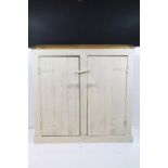Painted Pine Store Cupboard, 108cm long x 29cm deep x 105cm high