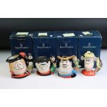 Set of four boxed Royal Doulton Beano / Dandy porcelain character jugs to include Dennis And Gnasher
