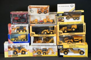 Collection of 14 boxed construction related diecast models to include ERTL, Corgi classics and Joal,