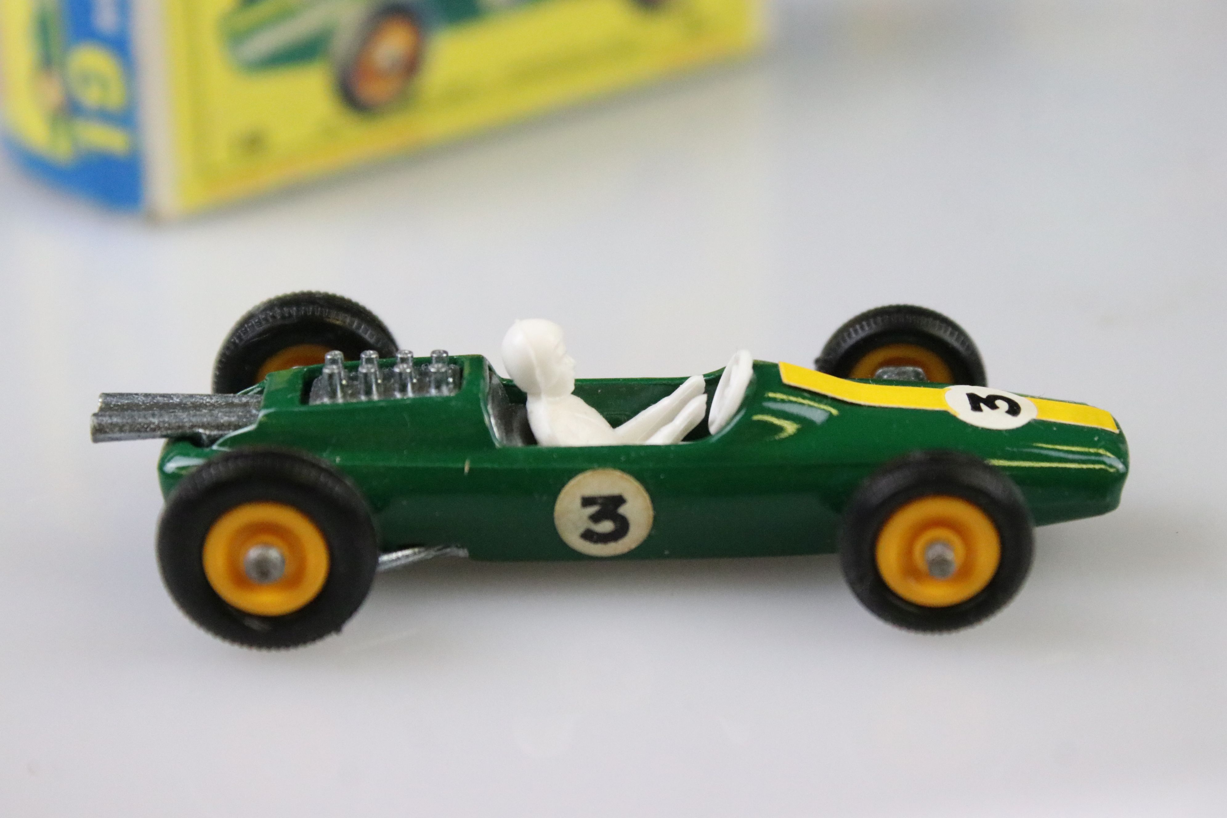 Nine boxed Matchbox 75 Series diecast models to include 18 Field Car, 19 Lotus Racing Car, 66 - Image 9 of 29