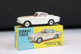 Boxed Corgi 258 The Saint's Car diecast model, diecast showing some paint loss and marks, decal