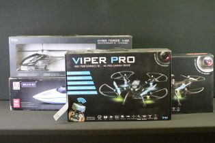 Radio Control - Four boxed R/C models to include Viper Pro High Performance RC - HD Pro Camera