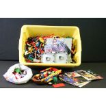 Lego - A large quantity of various Lego bricks and accessories, featuring mini figures, a part-built