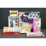 Collection of nine boxed mixed toys and games to include Star wars Duel At Death Star Racing Set,