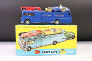 Boxed Corgi Major Gift Set No. 16, Ecurie Ecosse Racing Car Transporter And Three Racing Cars, the