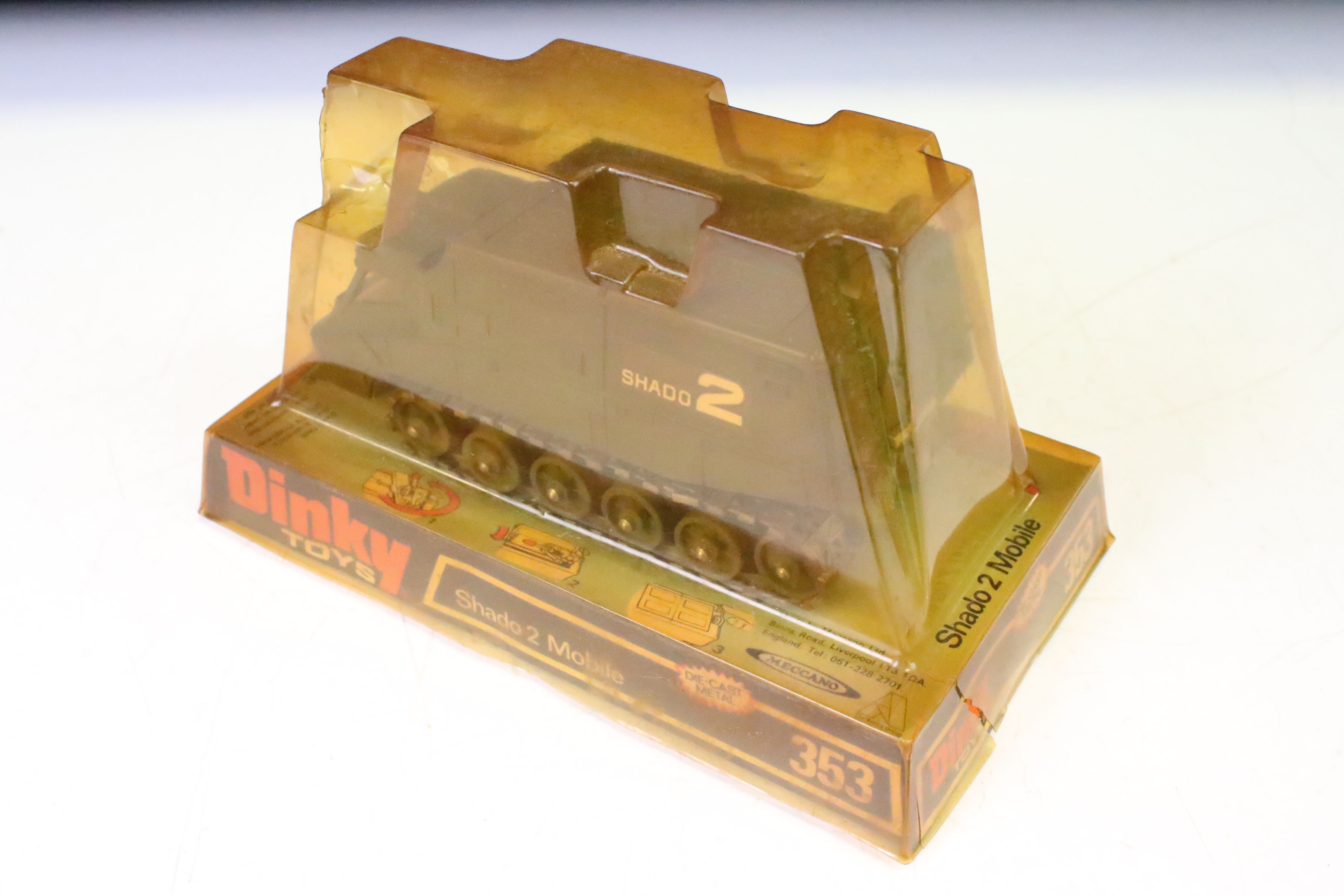 Boxed Dinky 353 Shado 2 Mobile diecast model, diecast ex, box lid showing discolouring and cracks to - Image 2 of 3