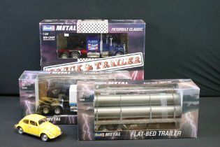 Three boxed Revell Metal diecast models to include 08897 Peterbilt Classic Truck & Trailer, 08898
