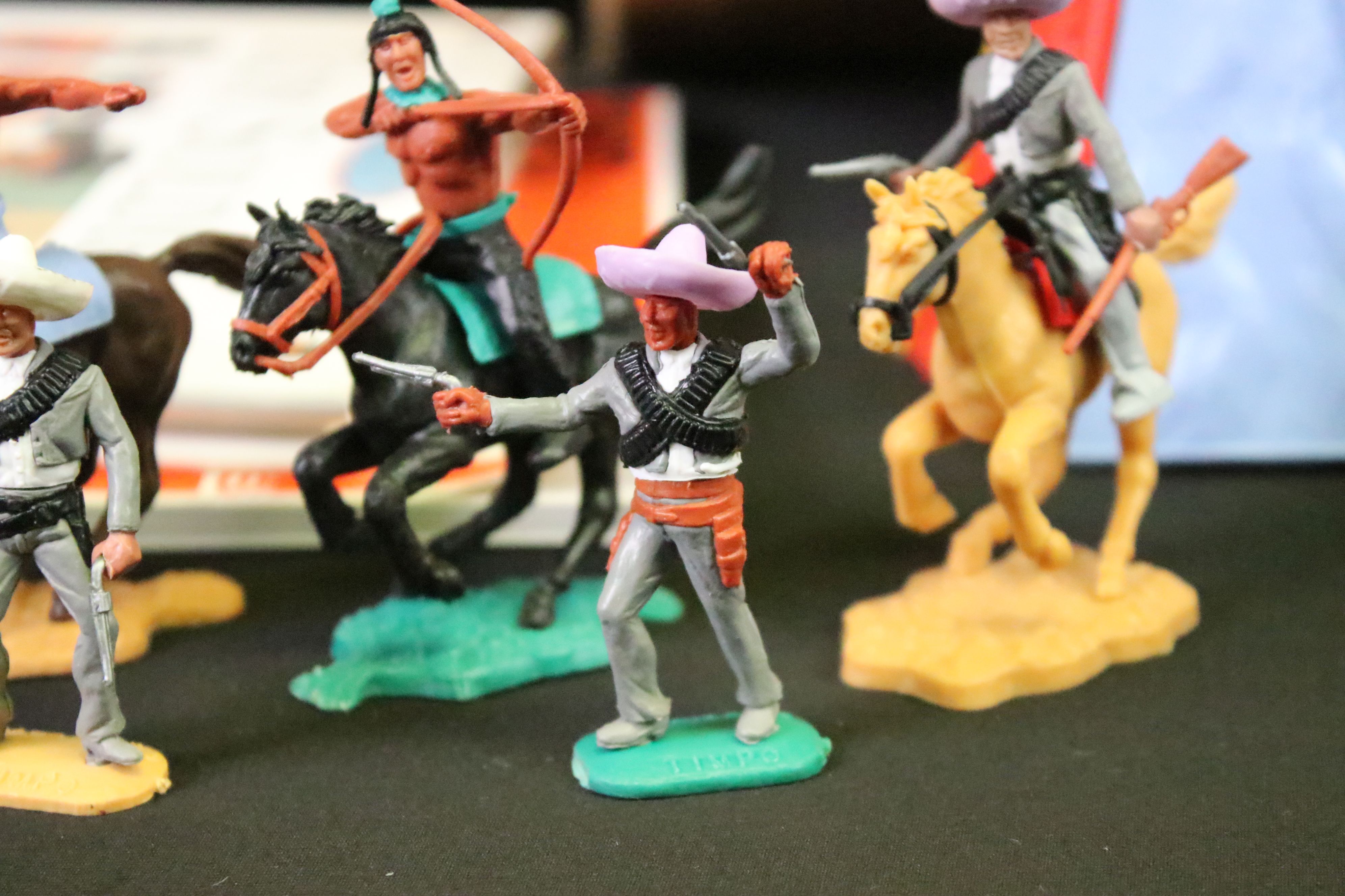 Large collection of Timpo Toys plastic figures, mainly Wild West & Mexican examples, to include - Image 2 of 12
