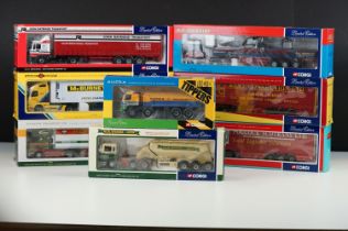 Eight boxed ltd edn 1/50 Corgi haulage diecast models to include 75604 Kent Connection Ltd,