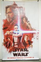 Star Wars - Original Star Wars The Last Jedi Movie Cinema Poster, measuring 8ft by 5ft, showing some